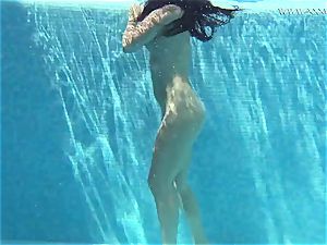 Jessica Lincoln puny tatted Russian teenage in the pool