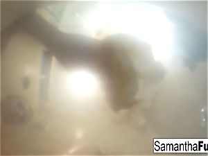 Samantha Saint bathtub fucky-fucky with Abigail Mac